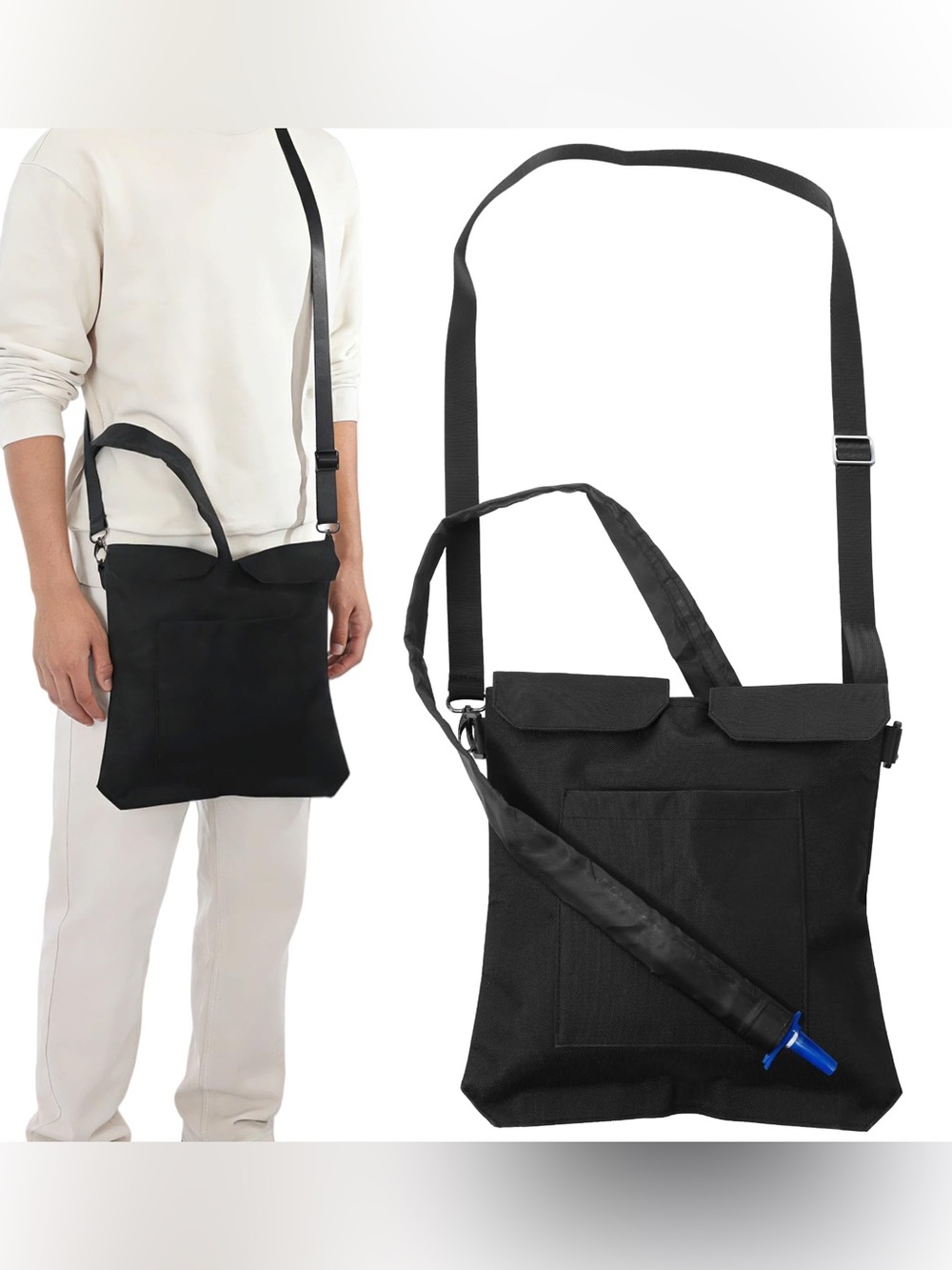 Crossbody Catheter Bag Holder With Catheter Pipe Cover, Waterproof